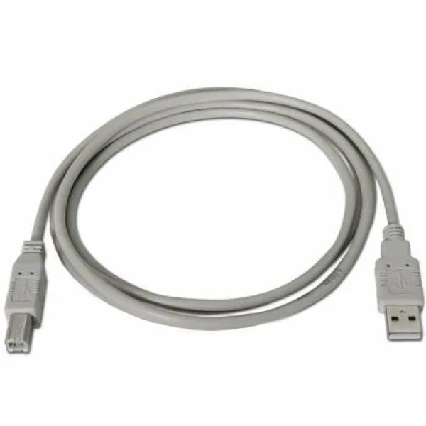 Cable USB 2.0 Impresora Aisens A101-0004/ USB Tipo-B Macho - USB Macho/ Hasta 2.5W/ 60Mbps/ 4.5m/ Beige - Imagen 2