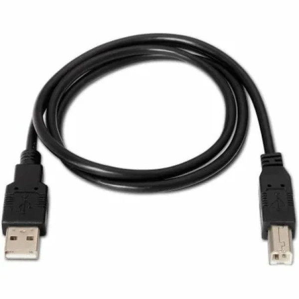 Cable USB 2.0 Impresora Aisens A101-0007/ USB Tipo-B Macho - USB Macho/ Hasta 2.5W/ 60Mbps/ 3m/ Negro - Imagen 2