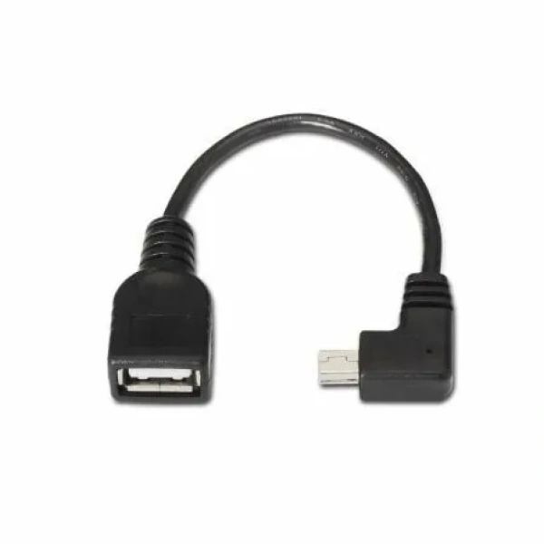 Cable USB 2.0 Aisens A101-0034/ MiniUSB Macho - USB Hembra/ Hasta 2.5W/ 60Mbps/ 15cm/ Negro - Imagen 2