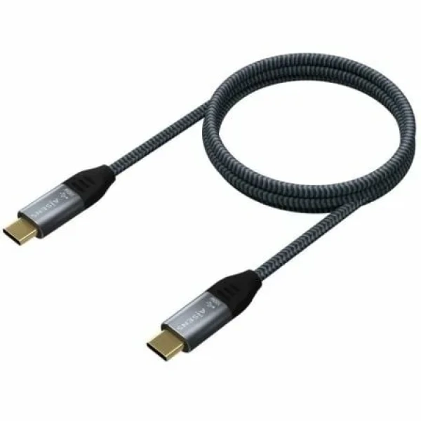 Cable USB 2.0 Tipo-C Aisens A107-0628 5A 100W/ USB Tipo-C Macho - USB Tipo-C Macho/ Hasta 100W/ 60Mbps/ 1m/ Gris - Imagen 2