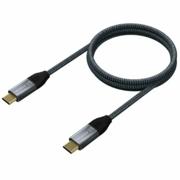 Cable USB 3.2 Tipo-C Aisens A107-0672 20GBPS 100W/ USB Tipo-C Macho - USB Tipo-C Macho/ Hasta 100W/ 2500Mbps/ 1.5m/ Gris - Imagen 2