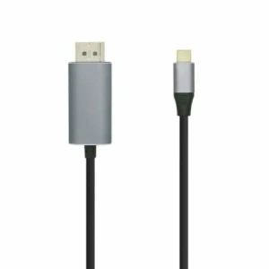 Cable DisplayPort Aisens A109-0394/ USB Tipo-C Macho - DisplayPort Macho/ Hasta 27W/ 1250Mbps/ 80cm/ Negro