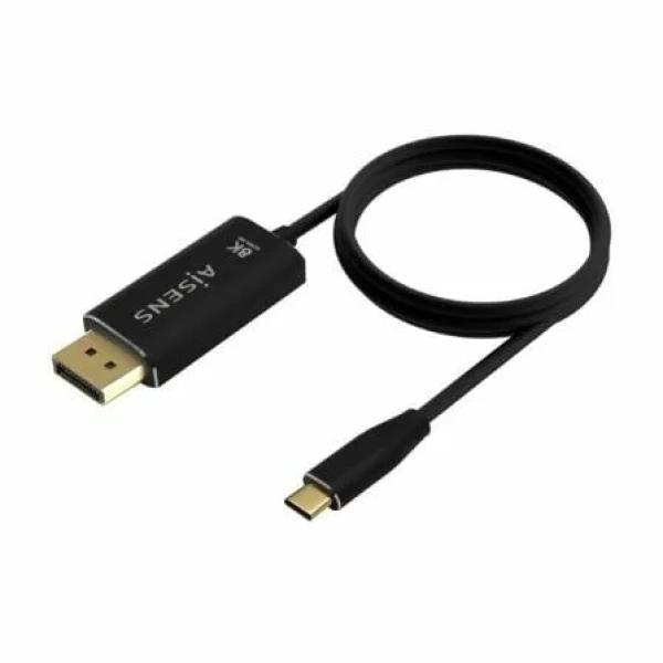 Cable Conversor DisplayPort 8K 60HZ Aisens A109-0687/ USB Tipo-C Macho - Displayport Macho/ Hasta 27W/ 1250Mbps/ 1.8m/ Negro - Imagen 2