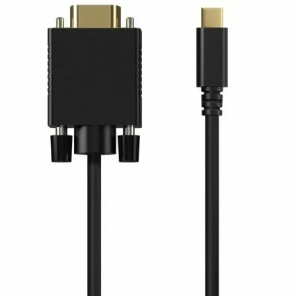 Cable Conversor Aisens A109-0692/ USB Tipo-C Macho - VGA Macho/ Hasta 27W/ 1250Mbps/ 80cm/ Negro - Imagen 2