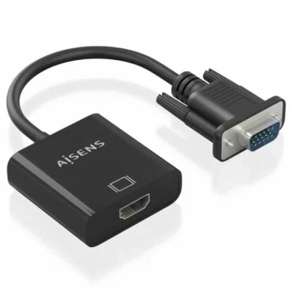 Cable Conversor Aisens A115-0873/ VGA Macho/ HDMI Hembra - Jack 3.5 Hembra - MicroUSB / 20cm/ Negro - Imagen 2