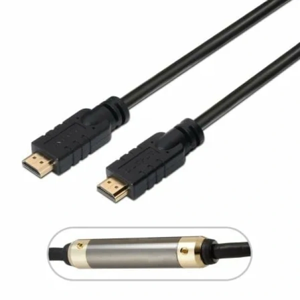 Cable HDMI 2.0 4K Aisens A120-0375/ HDMI Macho - HDMI Macho/ Hasta 10W/ 2250Mbps/ 25m/ Negro - Imagen 2