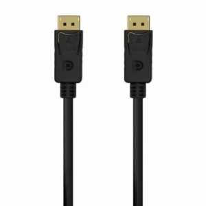 Cable DisplayPort 1.2 4K Aisens A124-0548/ DisplayPort Macho - DisplayPort Macho/ Hasta 5W/ 2300Mbps/ 50cm/ Negro