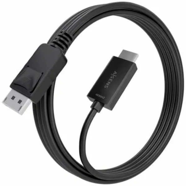 Cable Conversor Aisens A125-0895/ DisplayPort Macho - HDMI 4K Macho/ 3m/ Negro - Imagen 2