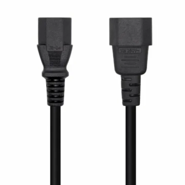 Cable Alimentación Aisens A132-0466/ C13 Hembra - C14 Macho/ Hasta 1500W/ 3m/ Negro - Imagen 2