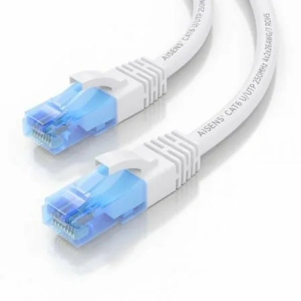 Cable de Red RJ45 AWG26 CCA UTP Aisens A135-0816 Cat.6/ 30cm/ Blanco - Imagen 2