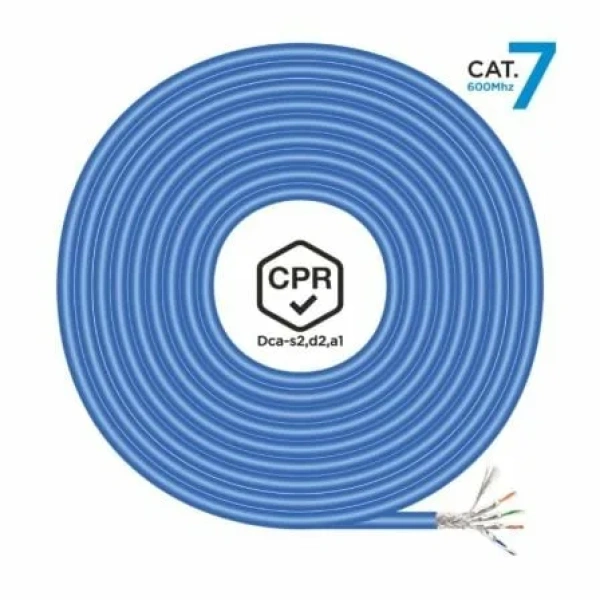 Bobina de Cable RJ45 SFTP AWG23 LSZH CPR Dca Aisens A146-0664 Cat.7/ 100m/ Azul - Imagen 2