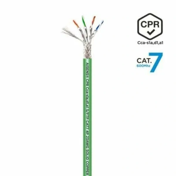 Bobina de Cable RJ45 SFTP AWG23 LSZH CPR Cca Aisens A146-0667 Cat.7/ 305m/ Verde - Imagen 3