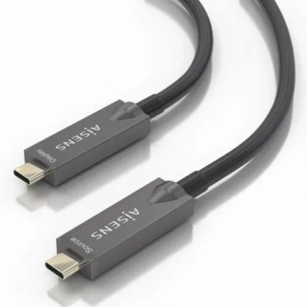 Cable USB 3.1 Tipo-C Aisens AOC A157-0884/ USB Tipo-C Macho - USB Tipo-C Macho/ Hasta 60W/ 10Gbps/ 7.5m/ Negro - Imagen 3