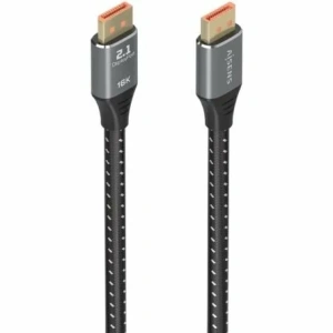 Cable DisplayPort 2.1 16K Aisens A158-0903/ DisplayPort Macho - DisplayPort Macho/ 80Gbps/ 2m/ Negro