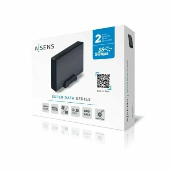 Caja Externa para Disco Duro de 3.5" Aisens ASE-3530B/ USB 3.1 - Imagen 3