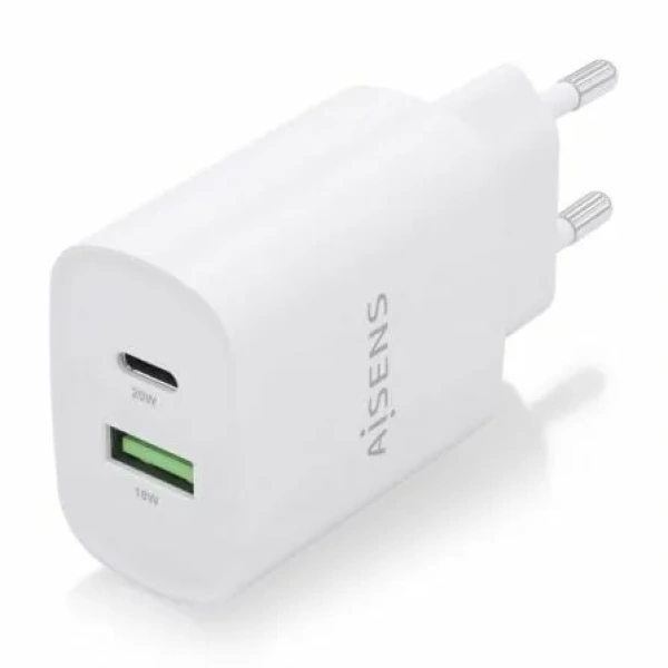 Cargador de Pared Aisens A110-0754/ 1xUSB Tipo-C/ 1xUSB/ 20W - Imagen 2