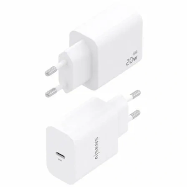 Cargador de Pared GaN Aisens A110-0938/ 1xUSB Tipo-C/ 20W/ Blanco - Imagen 2