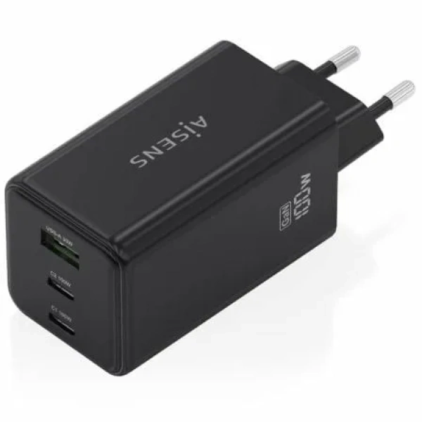 Cargador de Pared GaN Aisens ASCH-100W3P052-BK/ 2xUSB Tipo-C/ 1xUSB/ 100W - Imagen 2