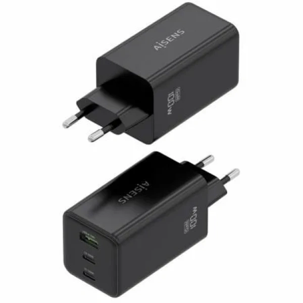 Cargador de Pared GaN Aisens ASCH-100W3P052-BK/ 2xUSB Tipo-C/ 1xUSB/ 100W - Imagen 3