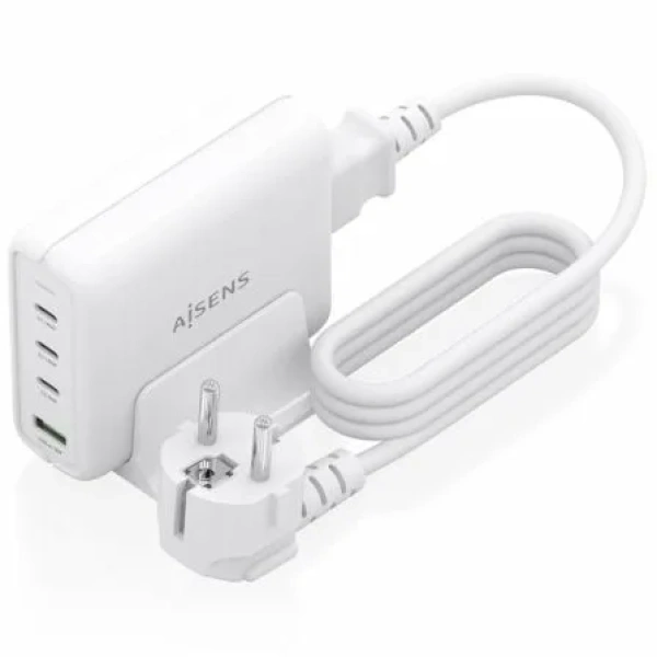 Cargador Sobremesa GaN Aisens ASCH-140W4P055-W/ 3xUSB Tipo-C/ 1xUSB/ 140W - Imagen 2