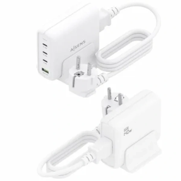 Cargador Sobremesa GaN Aisens ASCH-140W4P055-W/ 3xUSB Tipo-C/ 1xUSB/ 140W - Imagen 3