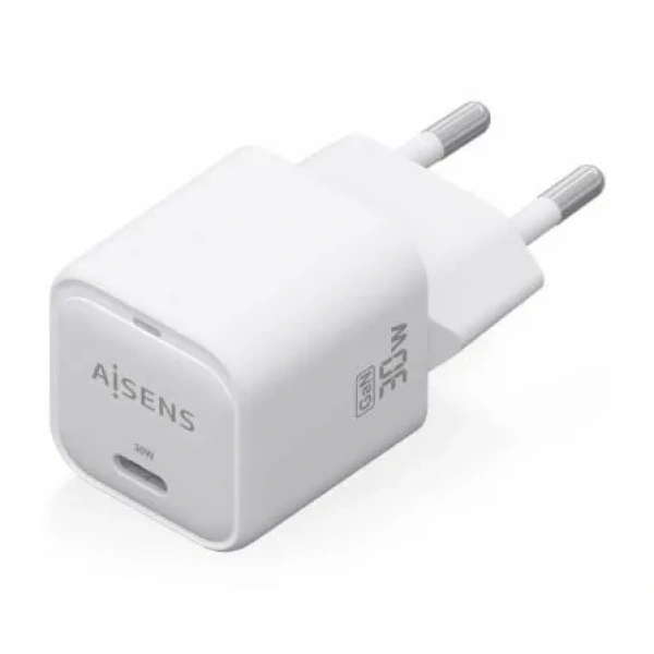 Cargador de Pared GaN Aisens ASCH-30W1P018-W/ 1xUSB Tipo-C/ 30W - Imagen 2