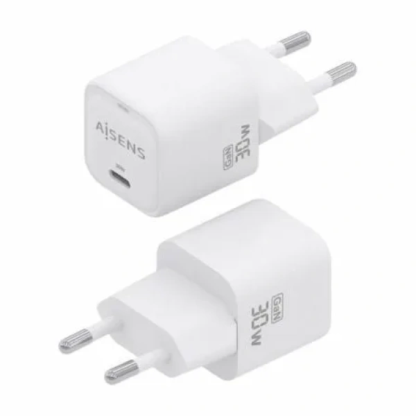 Cargador de Pared GaN Aisens ASCH-30W1P018-W/ 1xUSB Tipo-C/ 30W - Imagen 3