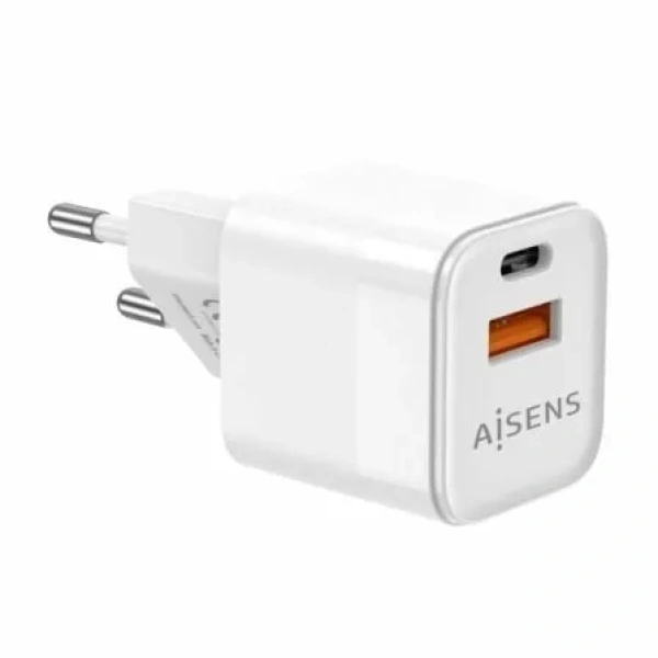 Cargador de Pared GaN Aisens ASCH-30W2P004-W/ 1xUSB Tipo-C/ 1xUSB/ 30W - Imagen 2