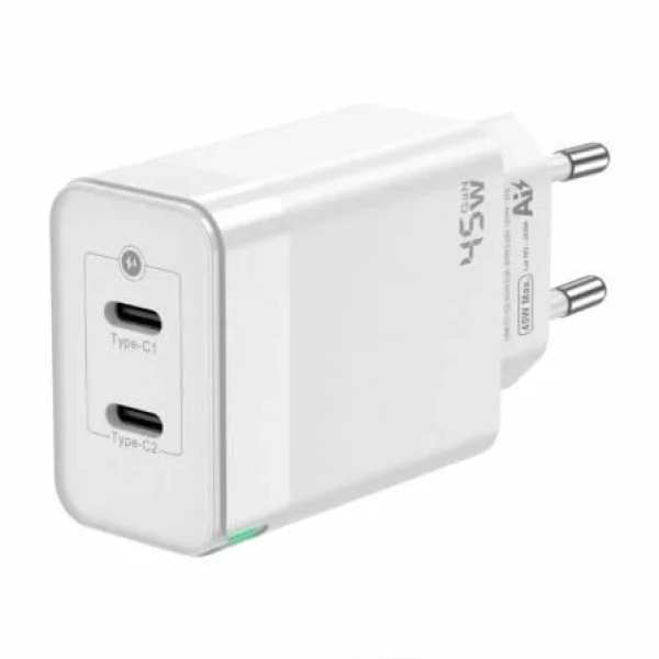 Cargador de Pared GaN Aisens ASCH-45W2P005-W/ 2xUSB Tipo-C/ 45W - Imagen 2