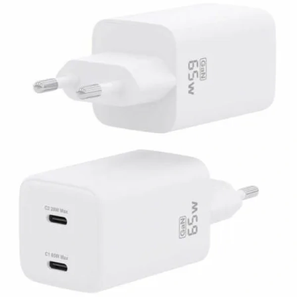 Cargador de Pared GaN Aisens ASCH-65W2P039-W/ 2xUSB Tipo-C/ 65W - Imagen 2