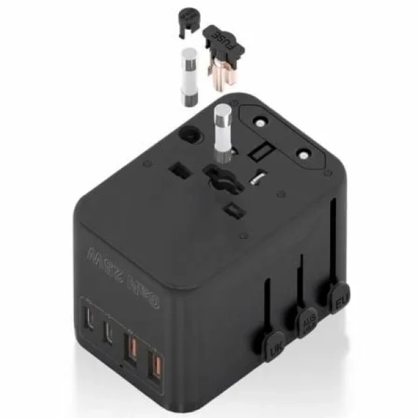 Cargador de Pared Universal GaN para Viaje Aisens ASPS-2A2C08-BK/ Toma de Corriente Universal/ 2xUSB Tipo-C/ 2xUSB/ 25W - Imagen 3