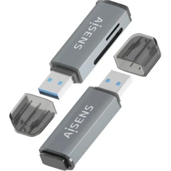 Lector de Tarjetas Externo Aisens ASCR-2A09-GR/ USB 3.1 - Imagen 3