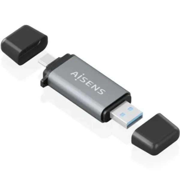 Lector de Tarjetas Externo Aisens ASCR-2AC11-GR/ USB 3.1 - Imagen 2