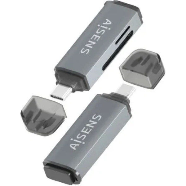 Lector de Tarjetas Externo Aisens ASCR-2A09-GR/ USB 3.1 - Imagen 3