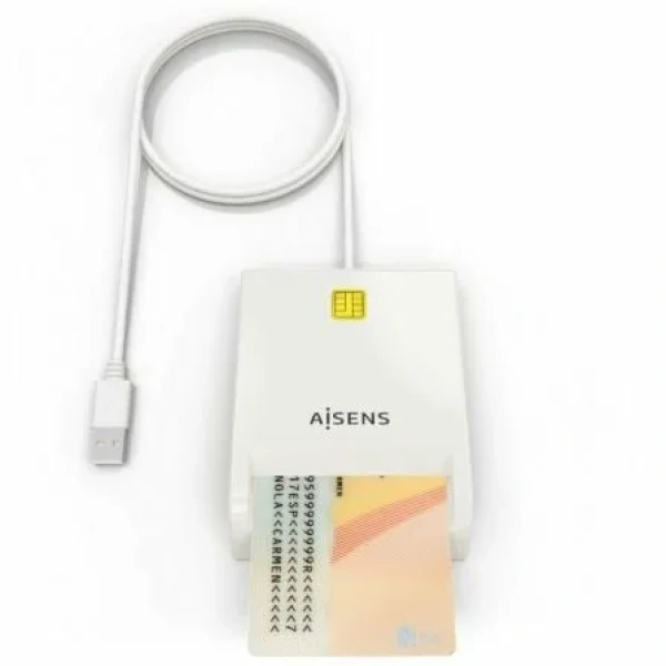 Lector de DNI y Tarjetas Aisens ASCR-SN07-W/ Blanco - Imagen 3