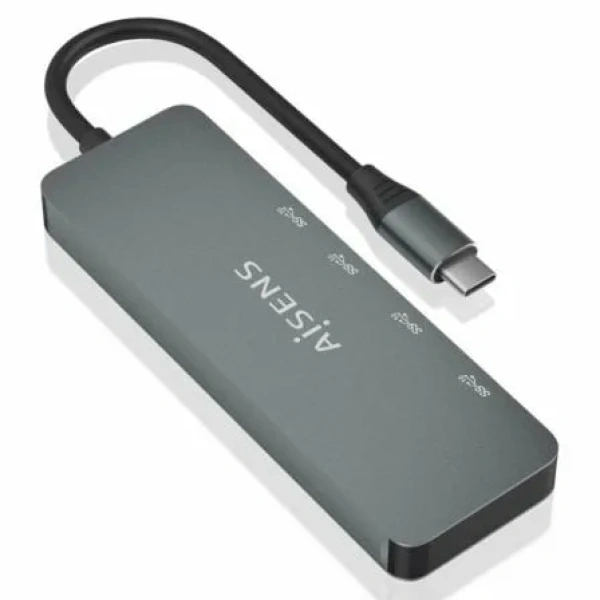 Hub USB Tipo-C Aisens A109-0694/ 2xUSB/ 2xUSB Tipo-C/ Gris - Imagen 2