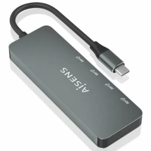 Hub USB Tipo-C Aisens A109-0695/ 4xUSB Tipo-C/ Gris - Imagen 2