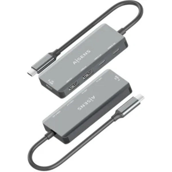 Hub USB Tipo-C Aisens A109-0946/ 2xUSB/ 2xUSB Tipo-C/ 1xUSB Tipo-C PD/ Gris - Imagen 2