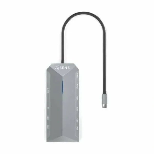 Docking USB Tipo-C Aisens ASUC-12P005-GR/ 2xHDMI/ 3xUSB/ 2xUSB Tipo-C/ 1xRJ45/ 1xAudio/ 1xLector Tarjetas/ 1x Jack/ 1xUSB Tipo-C PD/ Gris - Imagen 3