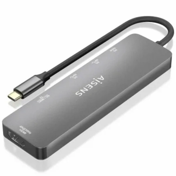 Docking USB Tipo-C Aisens ASUC-6P016-GR/ 1xHDMI/ 2xUSB/ 1xLector Tarjetas/ 1xUSB Tipo-C PD/ Gris - Imagen 2