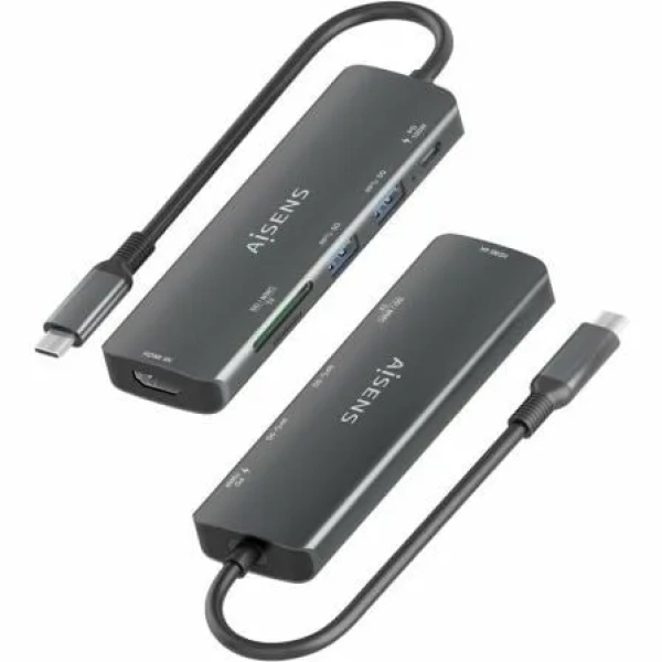 Docking USB Tipo-C Aisens ASUC-5P011-GR/ 1xHDMI/ 2xUSB/ 1xUSB Tipo-C PD/ 1xLector Tarjetas/ Gris - Imagen 3
