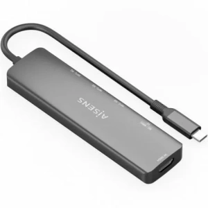 Docking USB Tipo-C Aisens ASUC-6P024-GR/ 1xHDMI/ 3xUSB/ 1xLector Tarjetas/ Gris