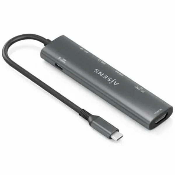 Docking USB Tipo-C Aisens ASUC-7P025-GR/ 1xHDMI/ 3xUSB/ 1xUSB Tipo-C PD/ 1xLector Tarjetas/ Gris - Imagen 2
