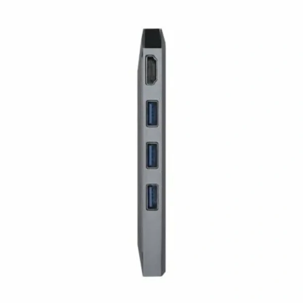 Docking USB Tipo-C Aisens ASUC-8P004-GR/ 1xHDMI/ 3xUSB/ 1xRJ45/ 1xLector Tarjetas / 1xUSB Tipo-C PD/ Gris - Imagen 3