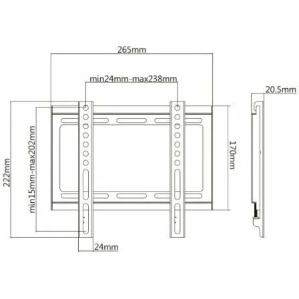 Soporte de Pared Aisens WT42F-157 para TV de 32-42"/ hasta 35kg - Imagen 3