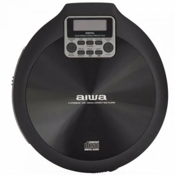 Reproductor de CD/CDR/MP3 Aiwa Walk PCD-810BK/ con Batería/ con Cable/ Negra y Gris - Imagen 3