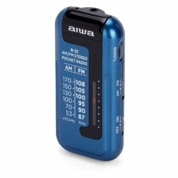 Radio Portátil Aiwa R-22BL/ con Batería/ a Pilas/ Azul - Imagen 3