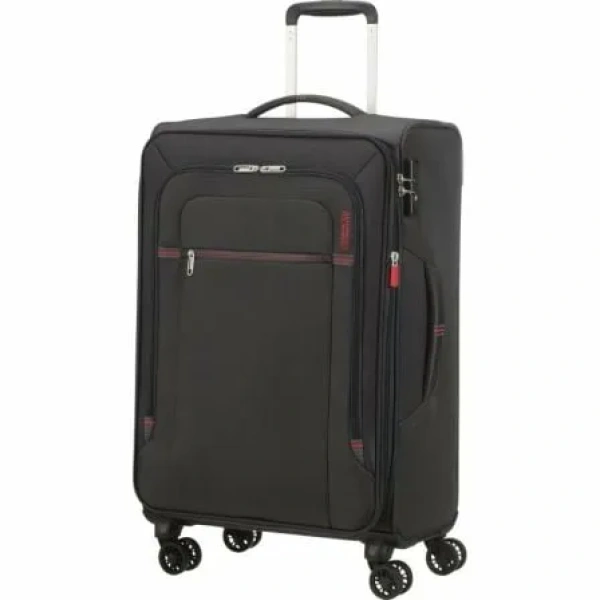 Maleta Mediana American Tourister Crosstrack Spinner Expansible 67cm/ 67.5x42x27.5cm/ 4 Ruedas/ Gris y Rojo - Imagen 2