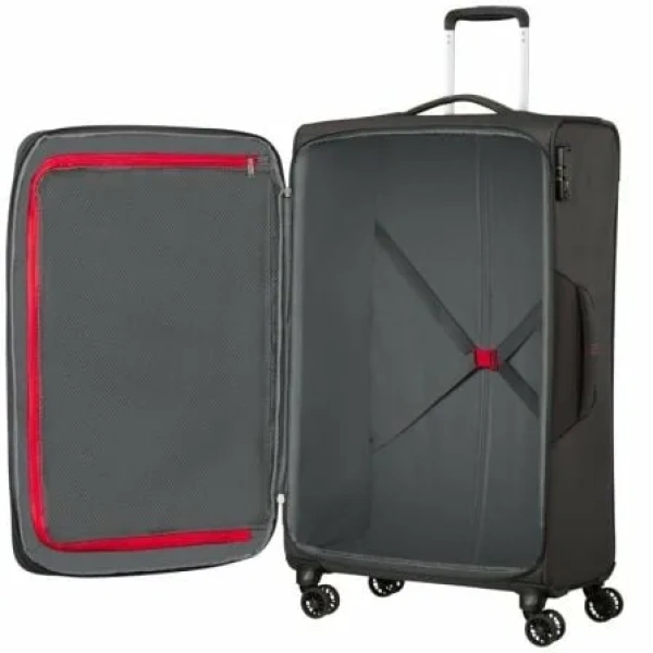 Maleta Mediana American Tourister Crosstrack Spinner Expansible 79cm/ 79x46.5x30.5cm/ 4 Ruedas/ Roja y Gris - Imagen 3