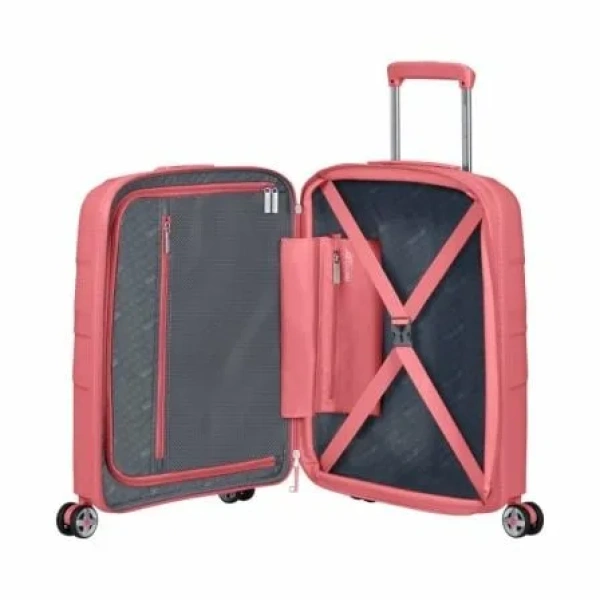 Maleta de Cabina American Tourister Starvibe Spinner 55cm/ 55x40x20cm/ 4 Ruedas/ Coral - Imagen 3